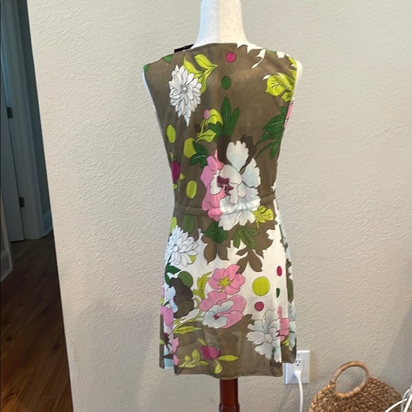 NWT AVA Floral Sleeveless Coverup with Tie Waist Sz 2 - Picture 4 of 7
